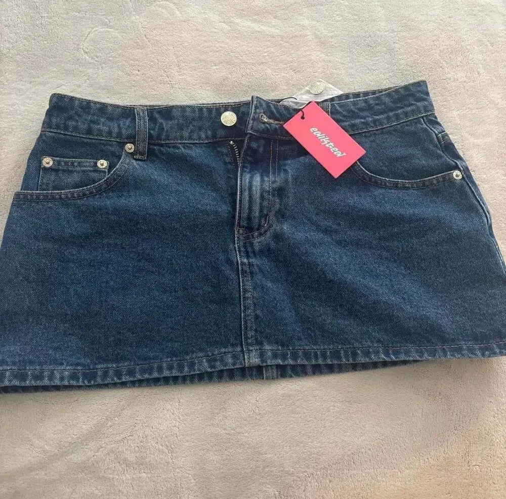 Edikted Denim Mini Skirt Size M